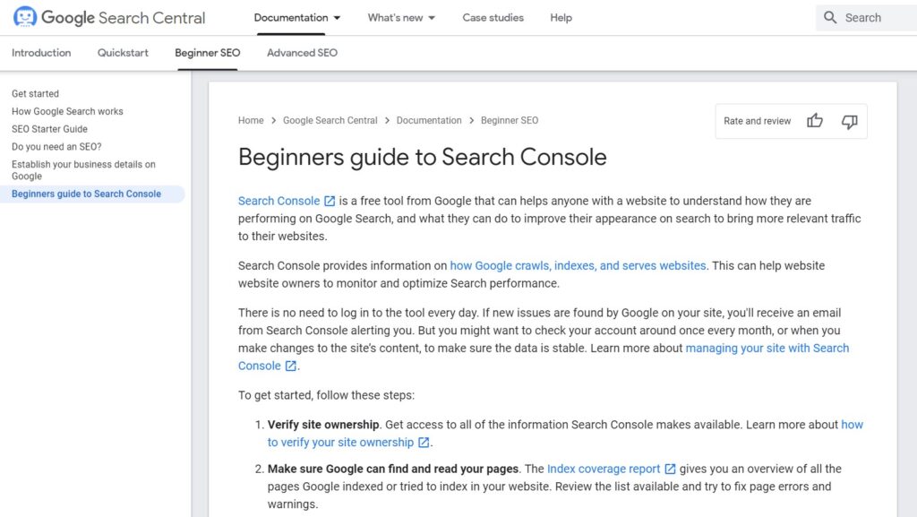 Beginners Guide to Google Search Console