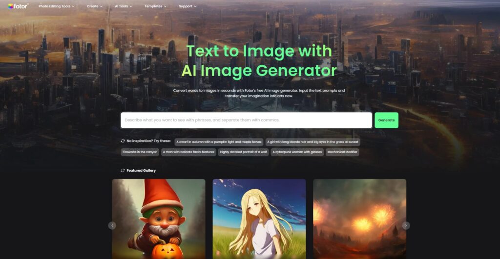 Fotor Text to Image AI Image Generator